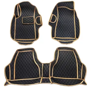 کفپوش 5 بعدی خودرو مدل چرم گلدوزی مناسب برای پژو پارس