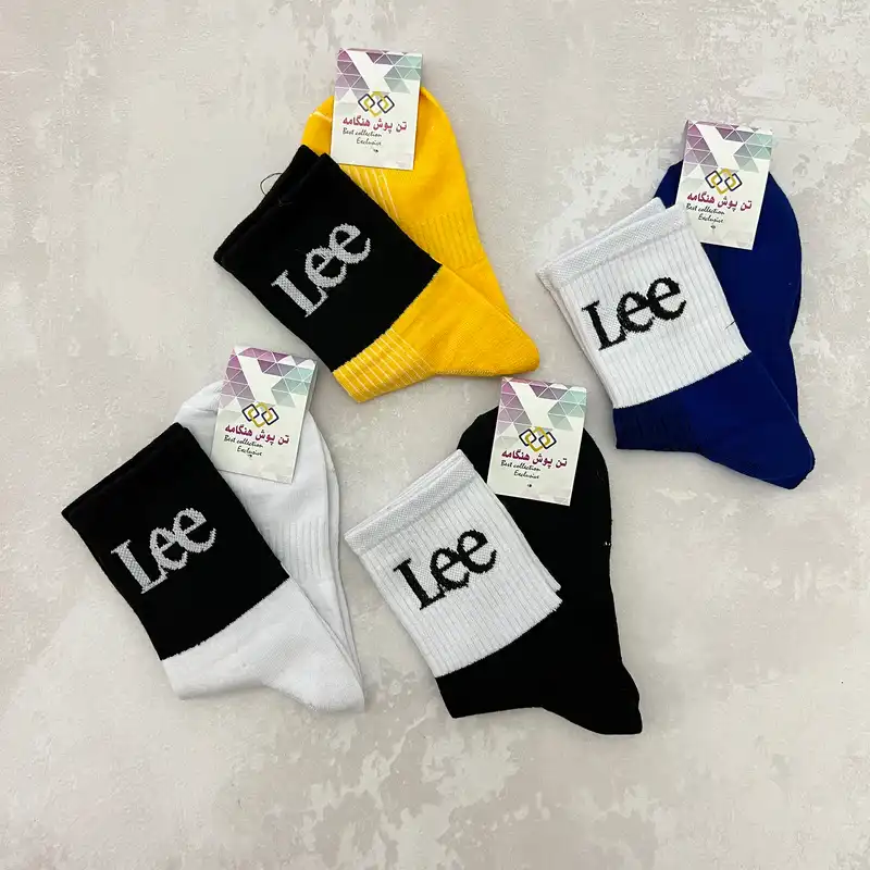 جوراب ورزشی ساق بلند مردانه تن پوش هنگامه مدل کش اسپرت LEE بسته 4 عددی