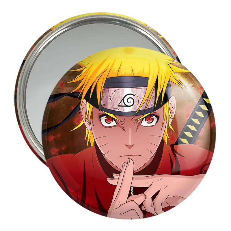 آینه جیبی خندالو مدل ناروتو اوزوماکی انیمه ناروتو Naruto  کد 11242