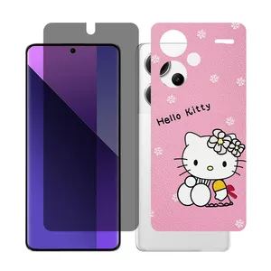 Glass Together model privacy Screen Protector Suitable for Xiaomi Redmi Note 13 Pro Plus Mobile Phone with Back cover sticker