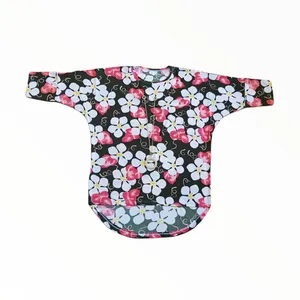 بلوز آستین کوتاه زنانه طرح گلدار کد 1014