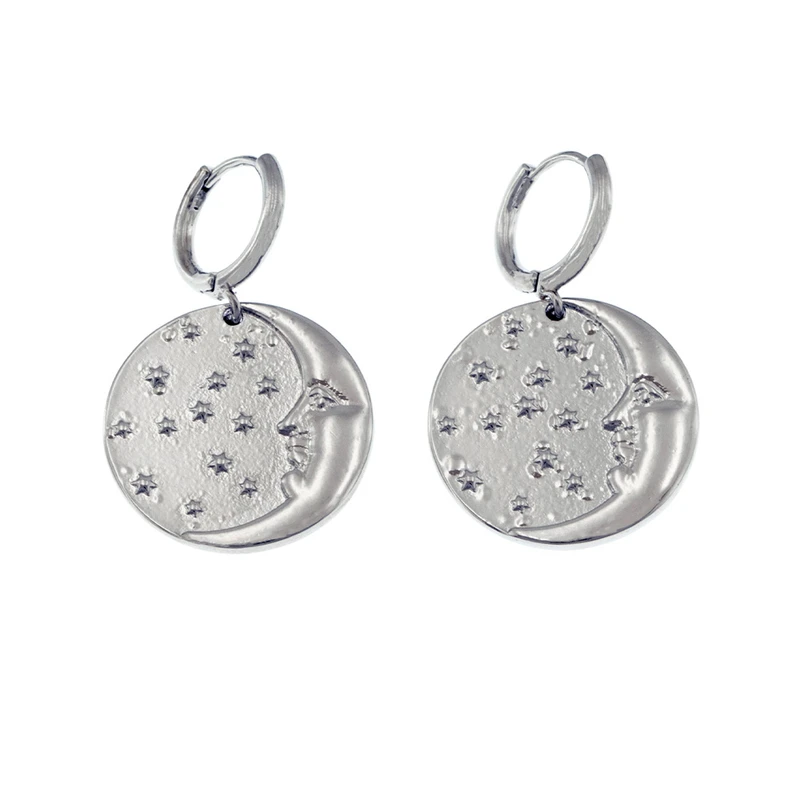 گوشواره زنانه برانت طرح ماه و ستاره شب