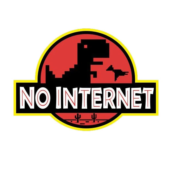 استیکر پارچه و لباس پاد آفرین مدل  NO INTERNET کد 398
