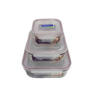 ظرف نگهدارنده گلس لاک مدل GL155 مجموعه 3 عددی