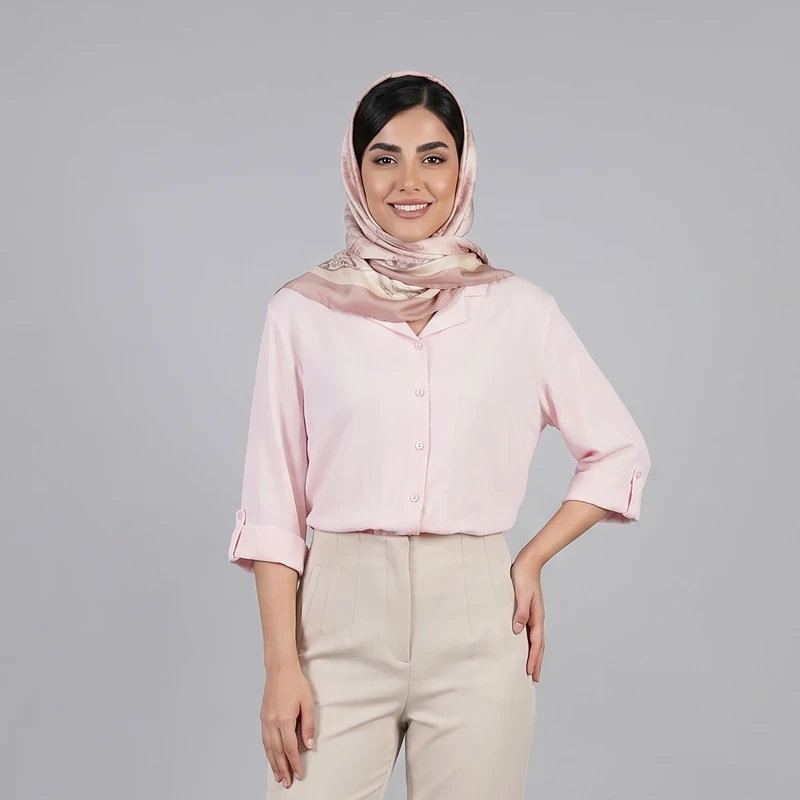 شومیز آستین بلند یقه برگردان زنانه ایکس ساید مدل S594098Z8