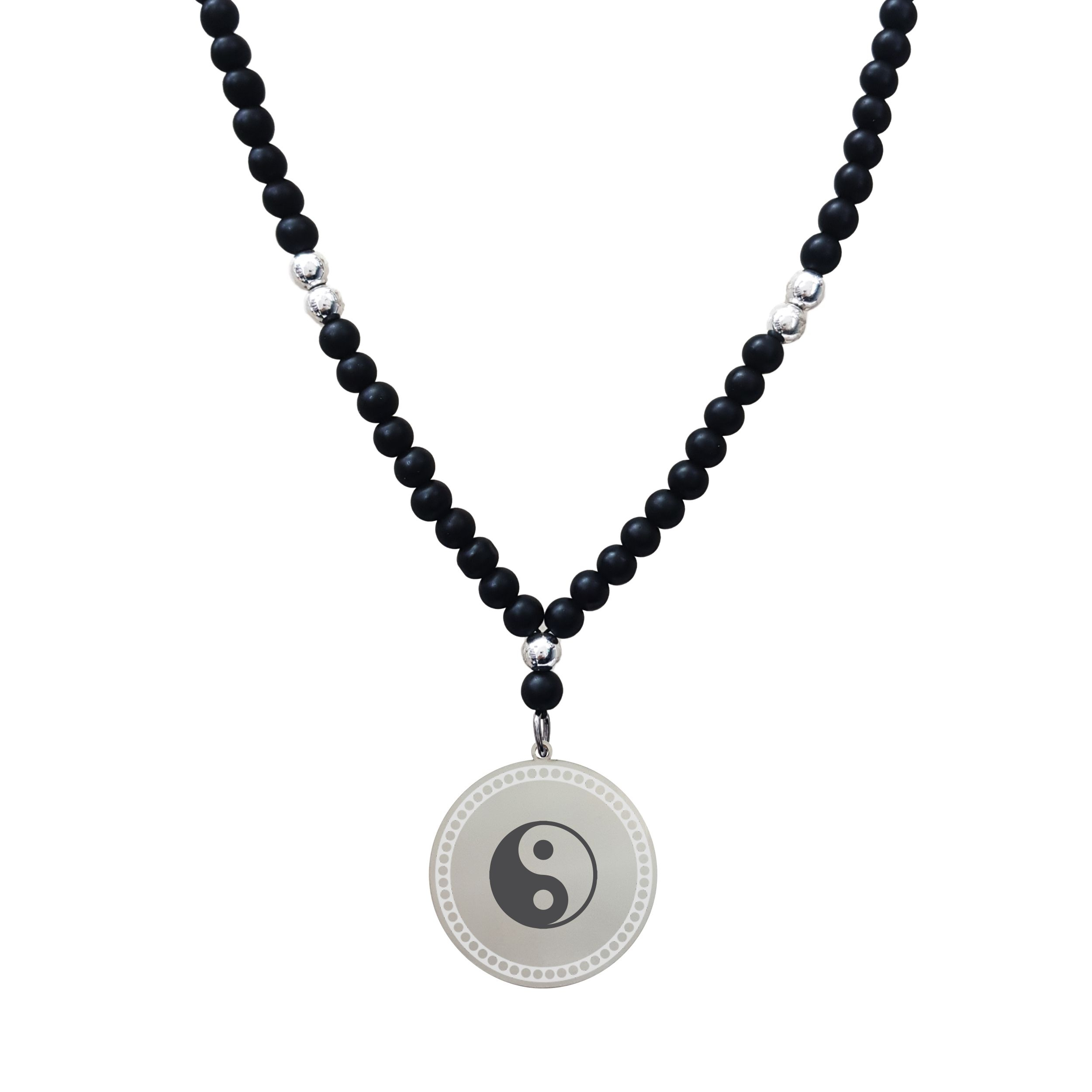 گردنبند مردانه ترمه ۱ مدل یین و یانگ کد OXS654
