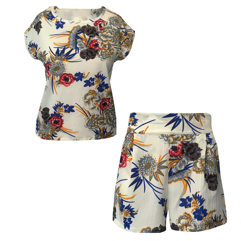 ست تی شرت و شلوارک زنانه مدل 333