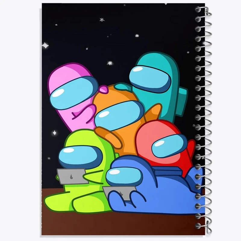 دفتر ژورنال نویسی 50 برگ خندالو مدل نقطه ای طرح امانگ آس Among Us کد 10302