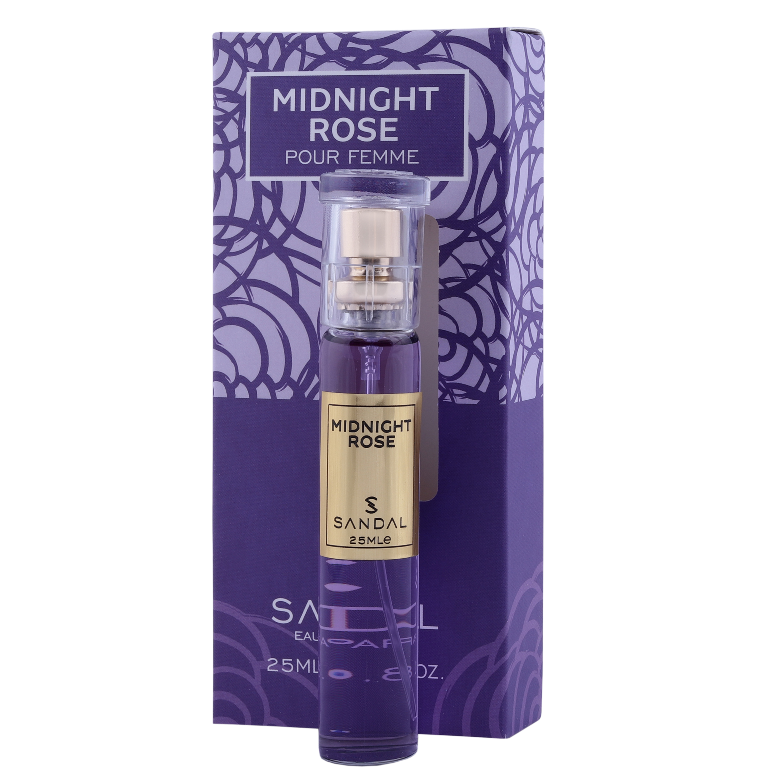عطر جیبی زنانه سندل مدل میدنایت رز حجم 25 میلی لیتر