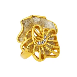 انگشتر زنانه مدل گل نگینی مجلسی