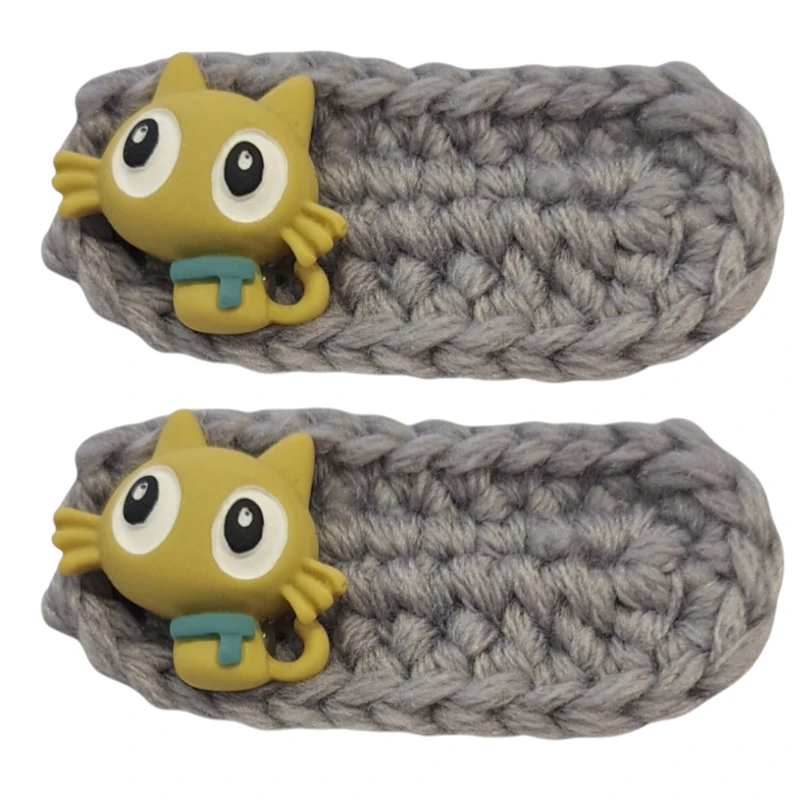 سنجاق مو دخترانه مدل گربه ای مجموعه 2 عددی