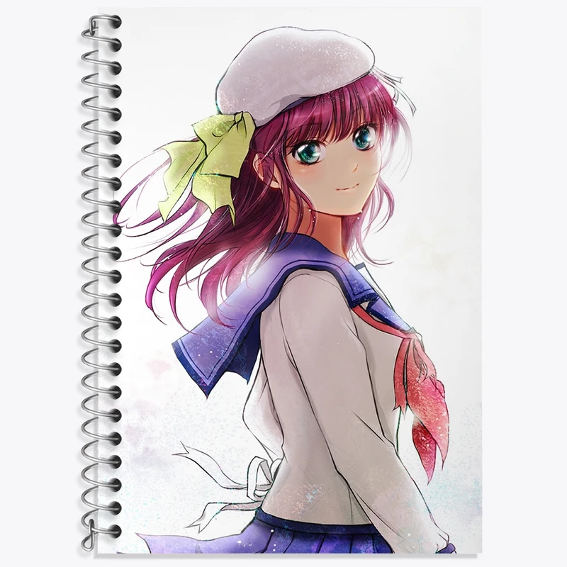 دفتر زبان 50 برگ خندالو مدل دو خط طرح یوری انیمه آنجل بیتس کد 31933