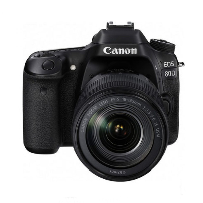 تصویر دوربین دیجیتال کانن مدل Eos 80D EF S به همراه لنز 18-135 میلی متر f/3.5-5.6 IS USM