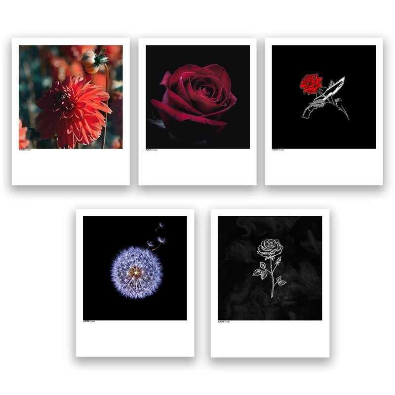 آویز تزیینی عرش مدل فانتزی گل کد Asa105 مجموعه پنچ عددی