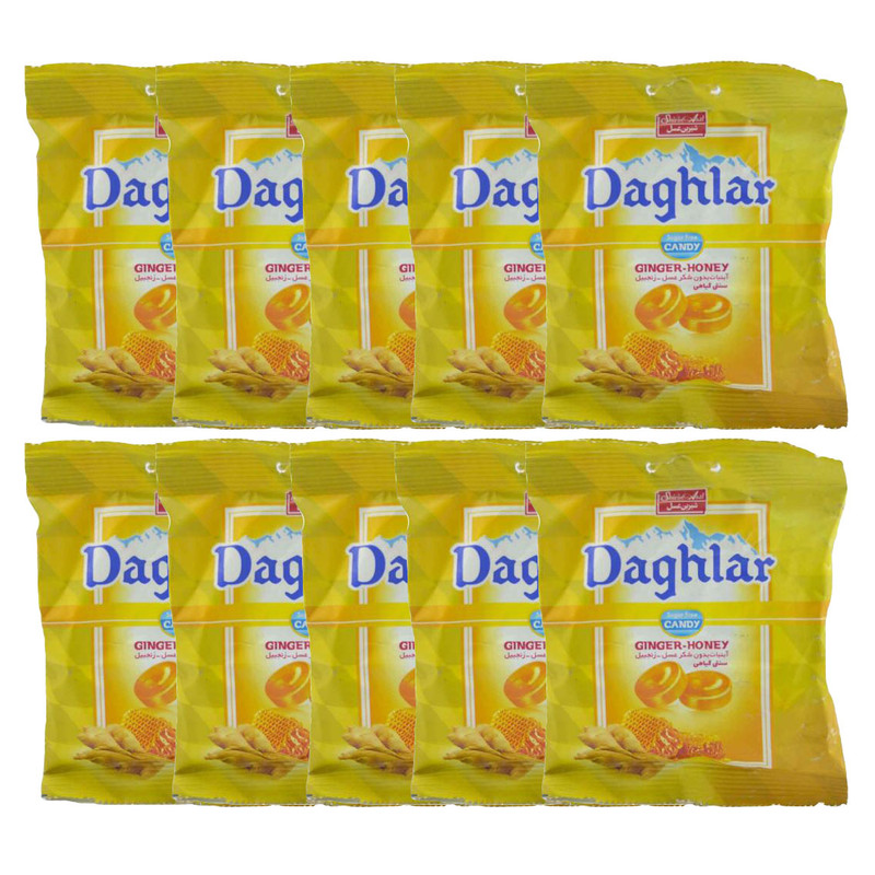 آبنبات بدون قند عسل زنجبیل شیرین عسل - 50 گرم بسته 10 عددی