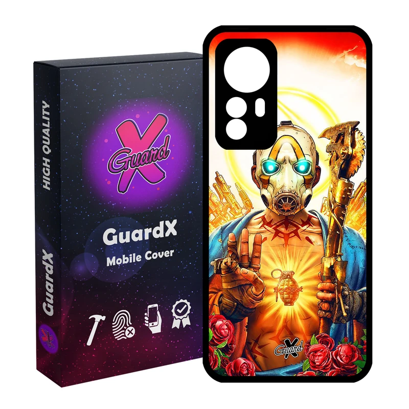 کاور گارد ایکس طرح Borderlands مدل Glass10068 مناسب برای گوشی موبایل شیائومی Redmi Note 12S