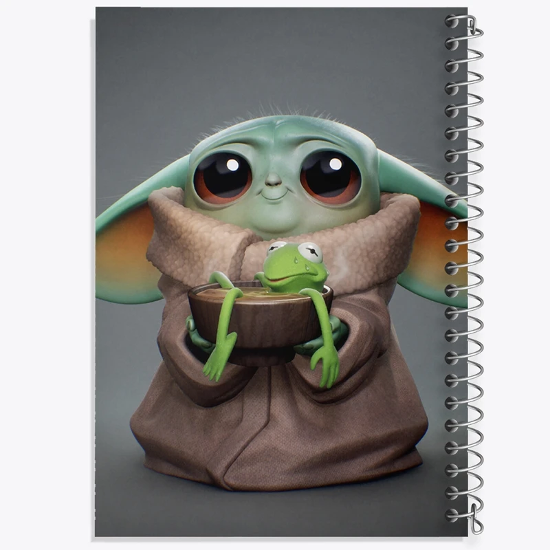 دفتر مشق 50 برگ خندالو طرح بیبی یودا کد F1209