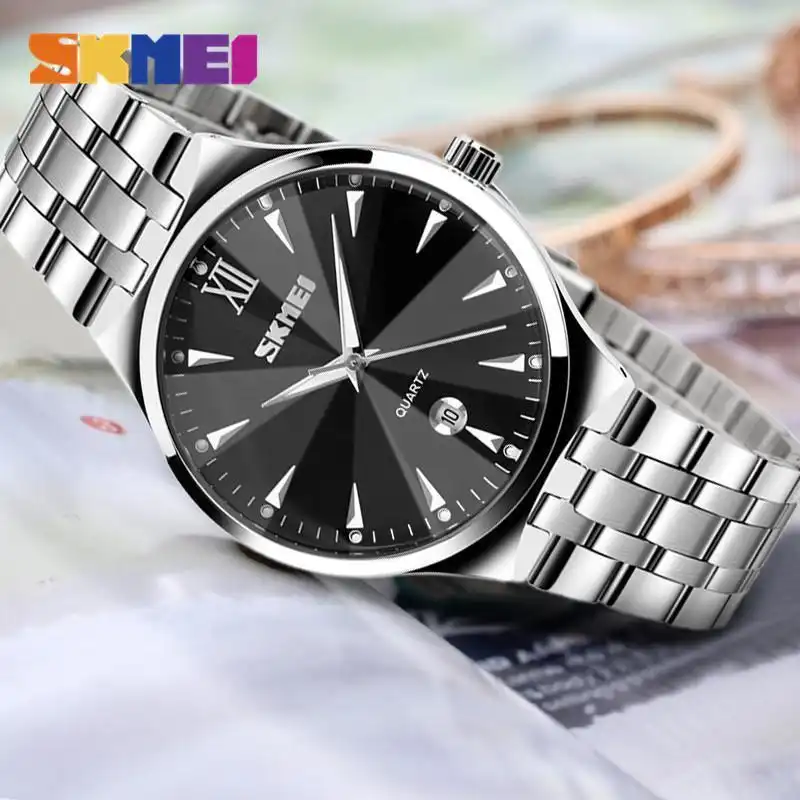 ست ساعت مچی عقربه ای زنانه و مردانه اسکمی مدل sh