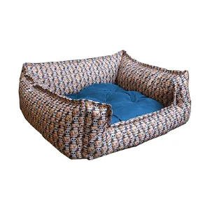 جای خواب سگ و گربه طرح خرسی مدل مربع کد ۰۳۱