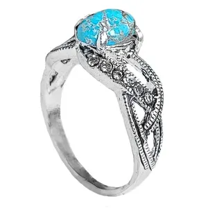 انگشتر نقره زنانه مدل فیروزه نیشابور FW3068