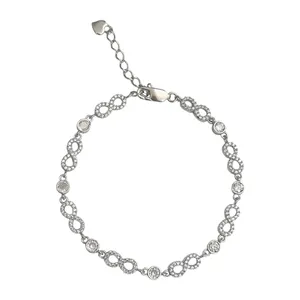 دستبند نقره زنانه سیلور شهر مدل بی نهایت کد 0064_shahr