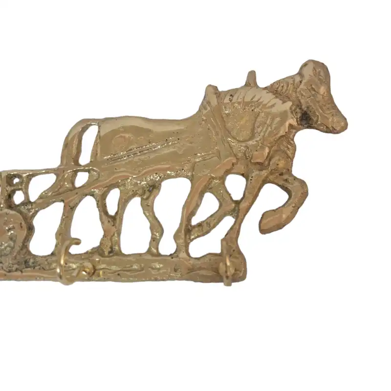 جاکلیدی برنجی مدل مرد شخم زن کد H-2041