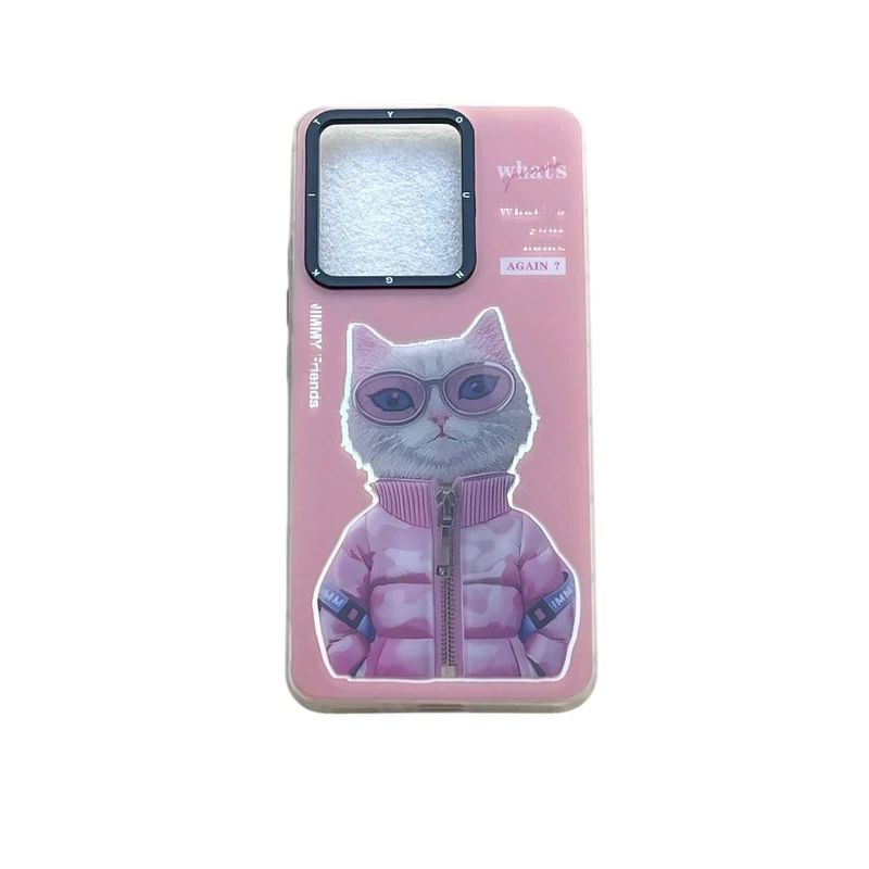 کاور طرح گربه صورتی  کد Nimmy 500 مناسب برای گوشی موبایل شیائومی Redmi Note 13  C/Poco C65
