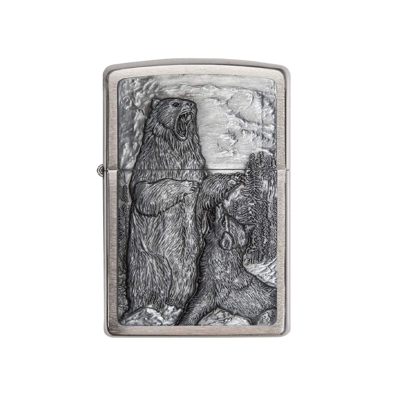 فندک زیپو مدل Bear vs. Wolf Emblem کد 29636