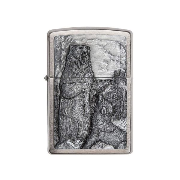 فندک زیپو مدل Bear vs. Wolf Emblem کد 29636 فندک زیپو مدل Bear vs. Wolf Emblem کد 29636