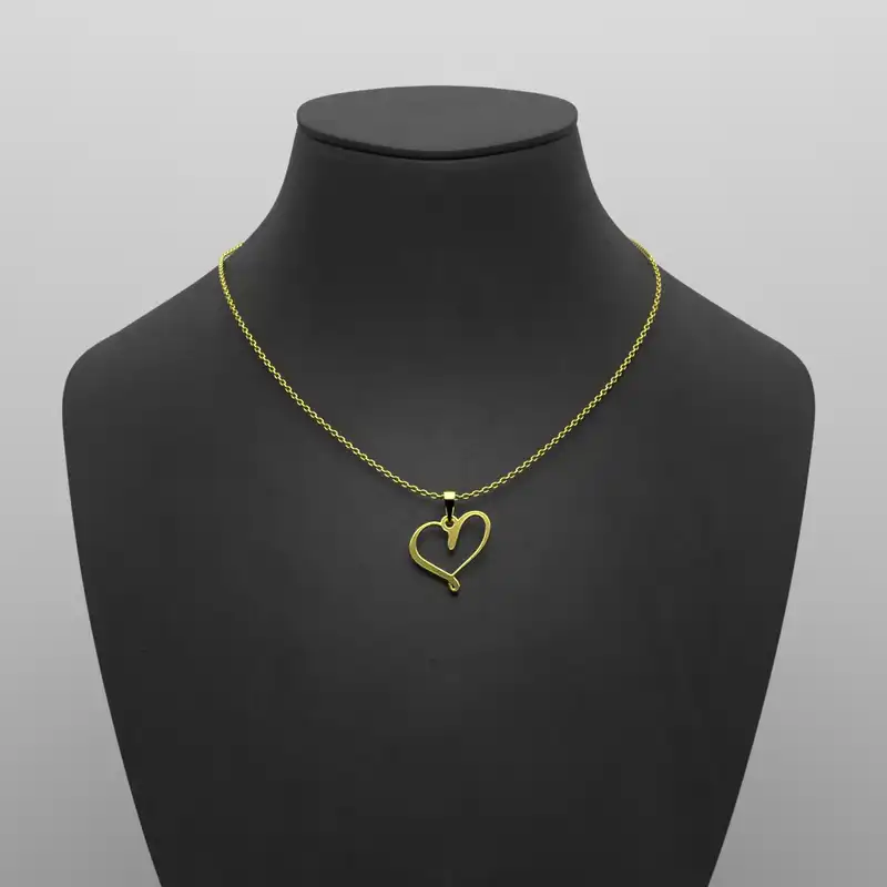 گردنبند طلا 18 عیار زنانه مدوپد مدل قلب کد CA10757