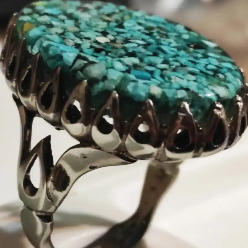 انگشتر مردانه مدل فیروزه کد GL081