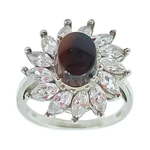 انگشتر نقره زنانه سلین کالا مدل عقیق یمن ce-As267