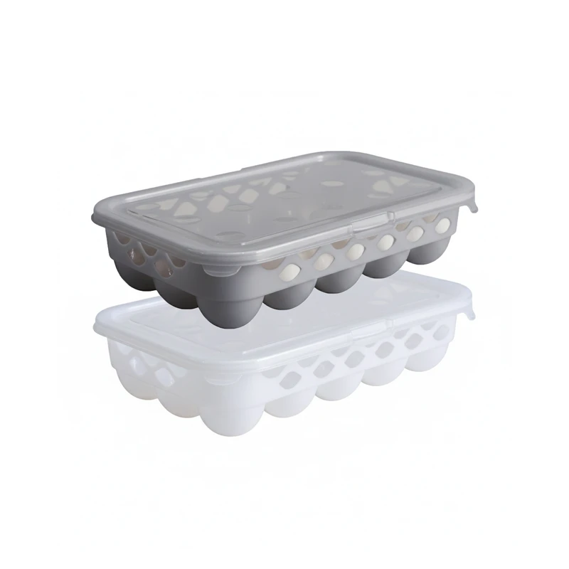 ظرف نگهدارنده تخم مرغ مدل 15 خانه بسته 2 عددی