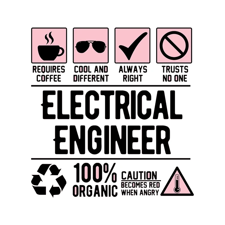 استیکر پارچه و لباس پاد آفرین مدل مهندس برق کد S2388