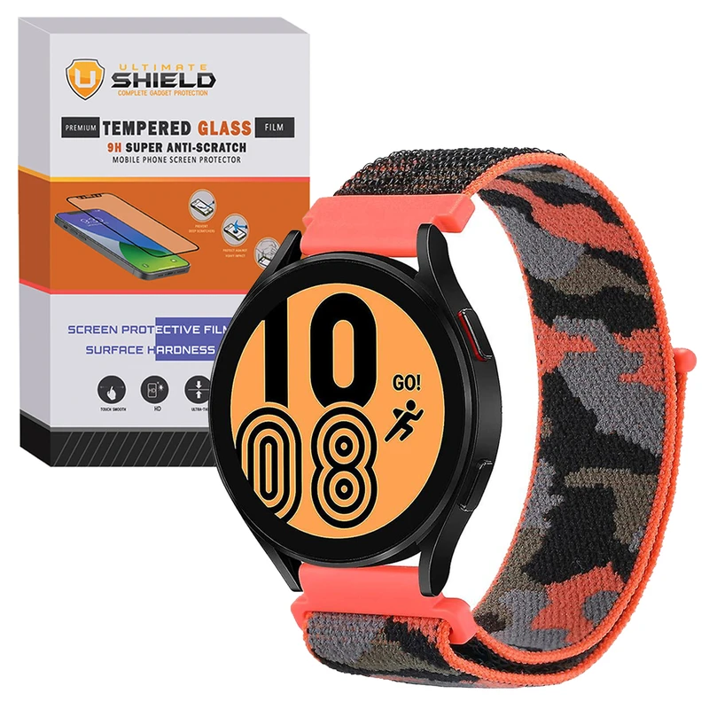 بند آلتیمیت شیلد مدل Nylon-Army-UL مناسب برای ساعت هوشمند سامسونگ Galaxy watch 6 40mm / 6 44mm / 6 classic 43mm / 6 classic 47mm