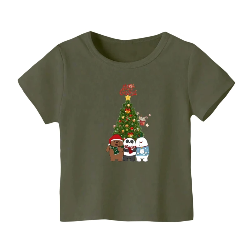 تی شرت آستین کوتاه بچگانه مدل خرس کریسمس کد 6