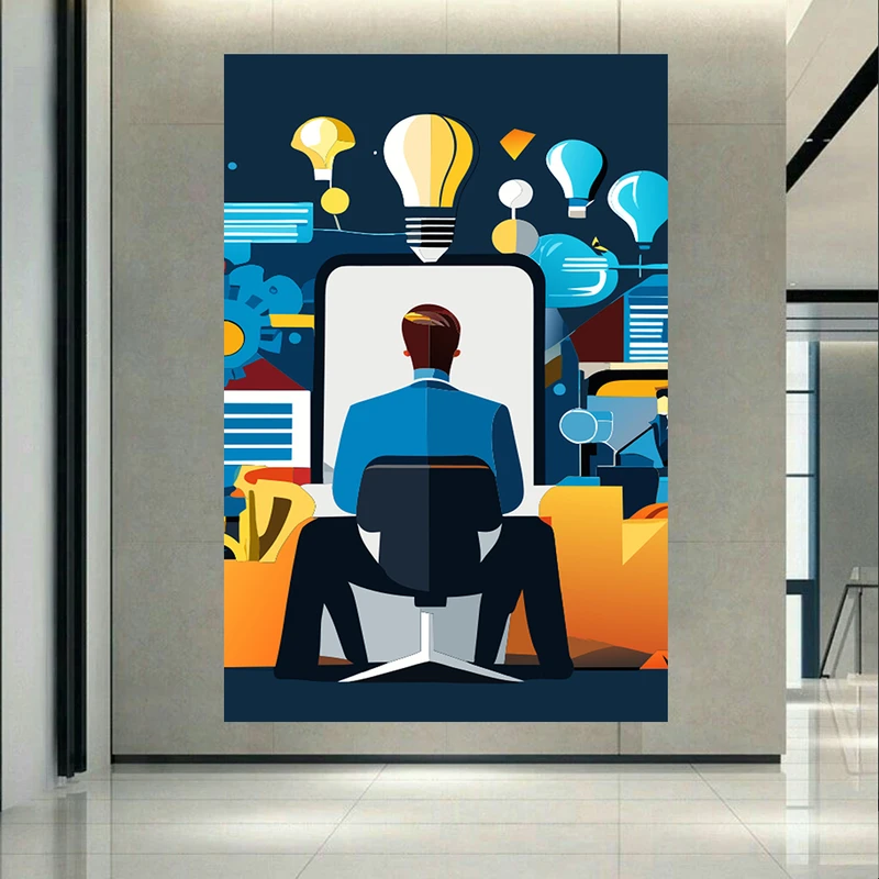 پوستر طرح ذهن خلاق مدل نوآوری و ایده کد PD20680