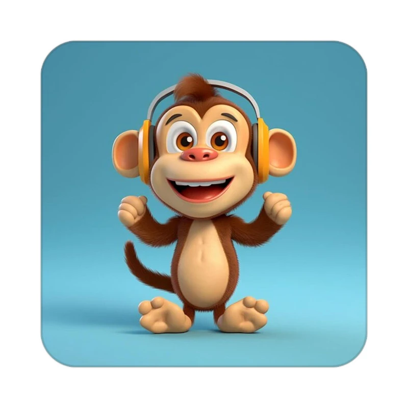 زیر لیوانی کاکتی طرح حیوانات کارتونی مدل mp27792