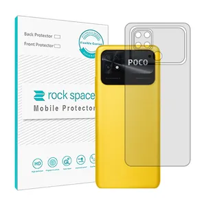 Transparent Rockspace HyGEL model phone back protector suitable for Xiaomi Poco C40 mobile phone