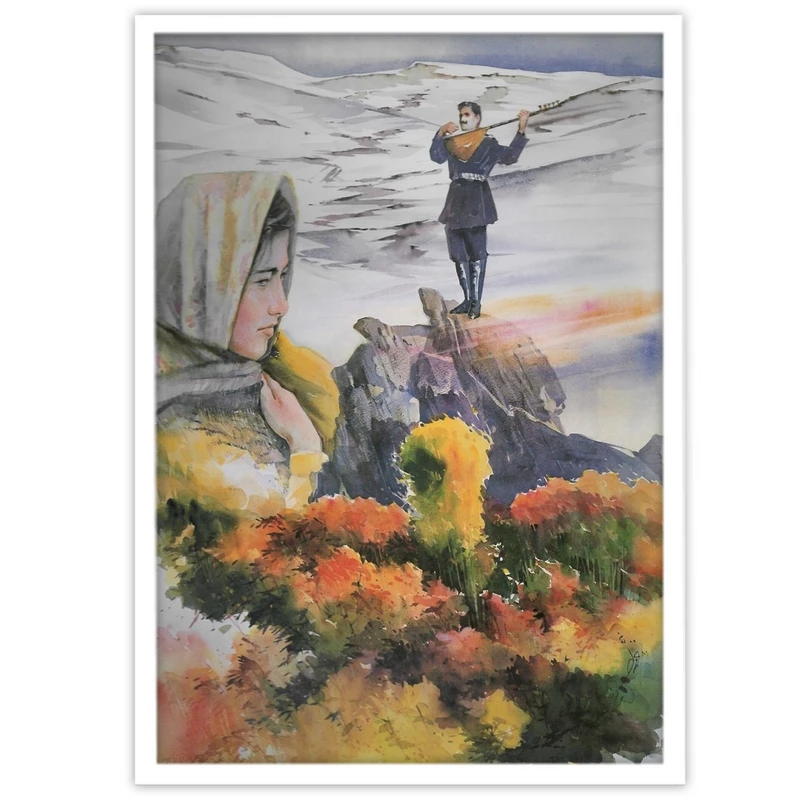 تابلو بکلیت طرح نقاشی ایران آذربایجان مدل W-15468