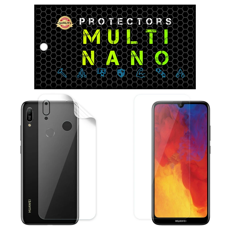 محافظ صفحه نمایش مولتی نانو مدل X-SFT مناسب برای گوشی موبایل هوآوی Y6 Prime 2019 به همراه محافظ پشت