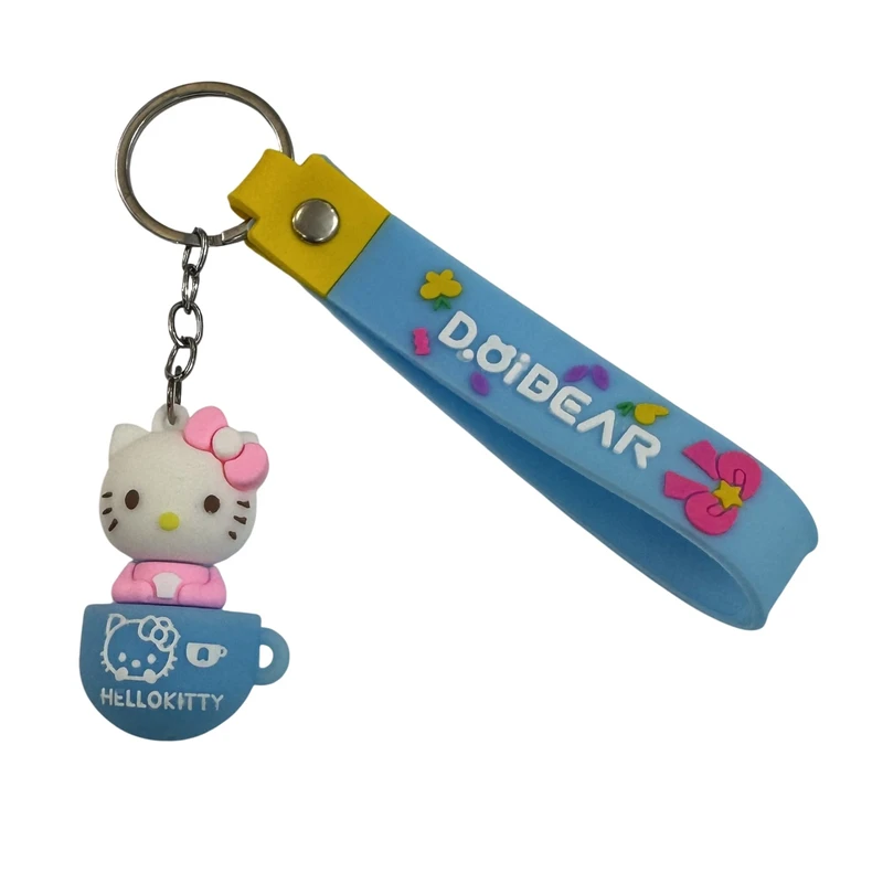 جاکلیدی مدل سیلیکونی انیمیشنی طرح فنجان هلو کیتی کد helkitt117