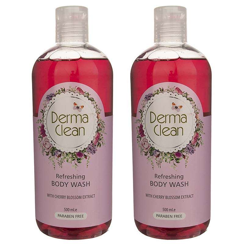 شامپو بدن درماکلین مدل Cherry Blossom2 حجم 500 میلی لیتر مجموعه 2 عددی