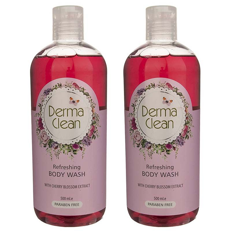 شامپو بدن درماکلین مدل Cherry Blossom2 حجم 500 میلی لیتر مجموعه 2 عددی -  - 1
