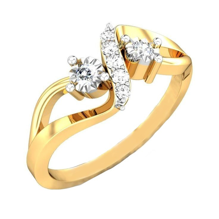 انگشتر طلا 18 عیار زنانه قیراط کد GH6215