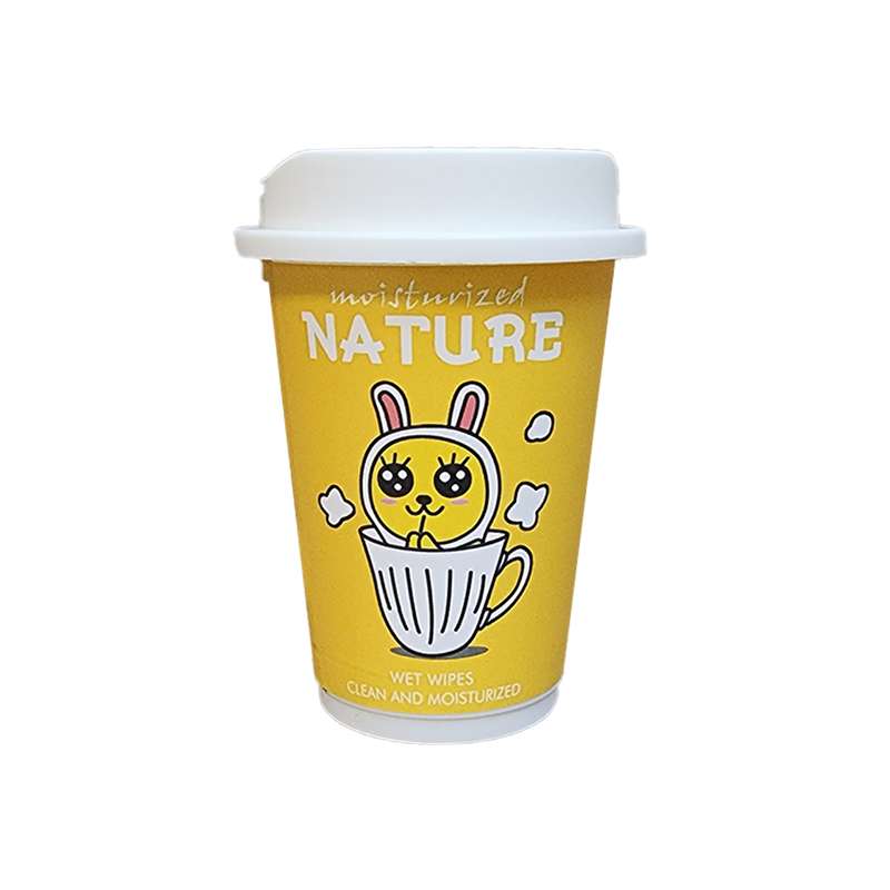 دستمال مرطوب نیچر مدل قوطی کافی کد 014 بسته 30 عددی