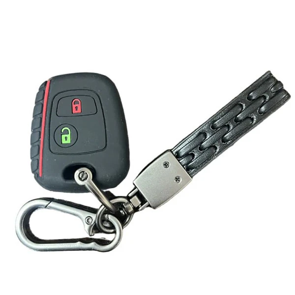 قاب ریموت و جاسوییچی خودرو چیکال مدل سیلیکونی کد K-647-P-789 مناسب برای پژو 206/207 بسته 2 عددی