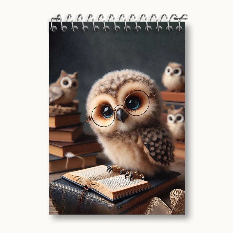 دفتر یادداشت 50 برگ خندالو طرح جغد بامزه کد N2509