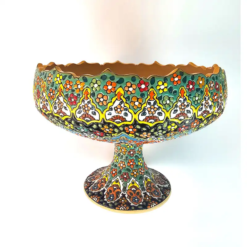 میوه خوری میناکاری مدل پایه دار کد k27