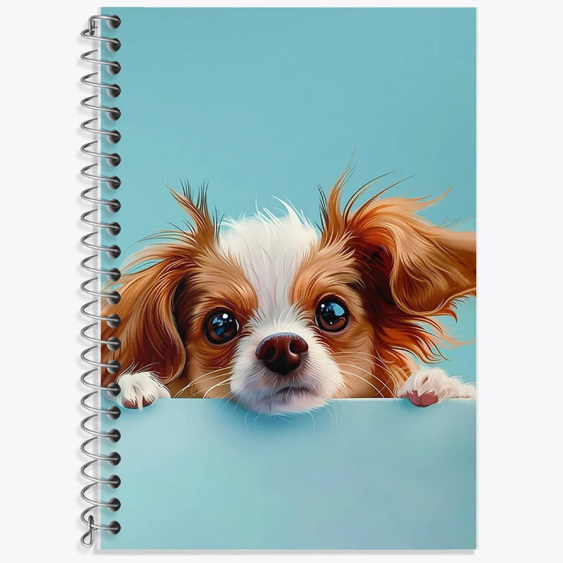 دفتر زبان 50 برگ خندالو مدل دو خط طرح سگ بامزه کد F6235